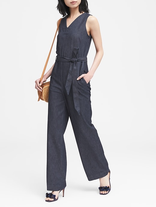 Kate Hudson look for less denim jumpsuit