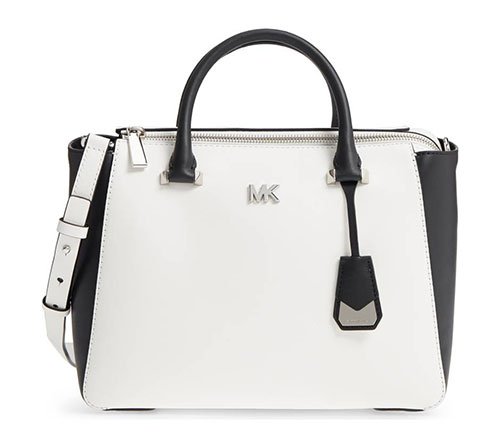 Heidi Klum Off The Runway Look For Less black white satchel