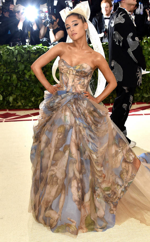 fashion at the Met Gala 2018 Ariana Grande in Vera Wang