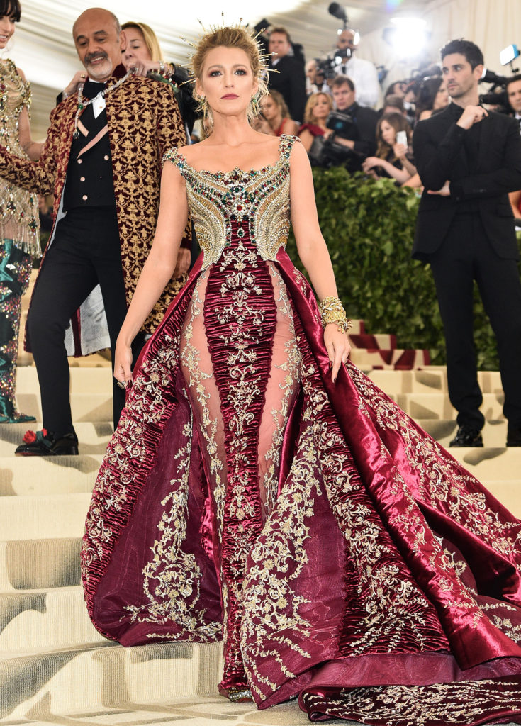 fashion at the Met Gala 2018 Blake Lively in Atelier Versace