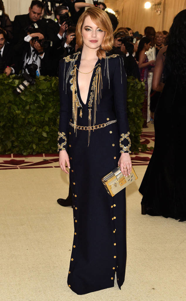 Emma Stone in Louis Vuitton fashion at the Met Gala 2018 Emma Stone in Louis Vuitton