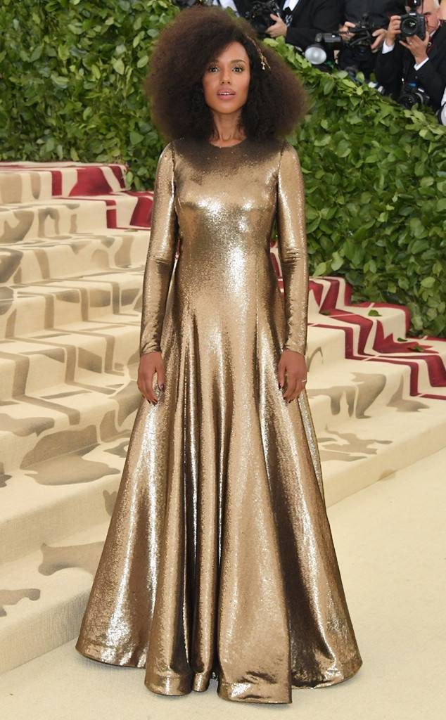 Kerry Washington in Ralph Lauren fashion at the Met Gala 2018 Kerry Washington in Ralph Lauren