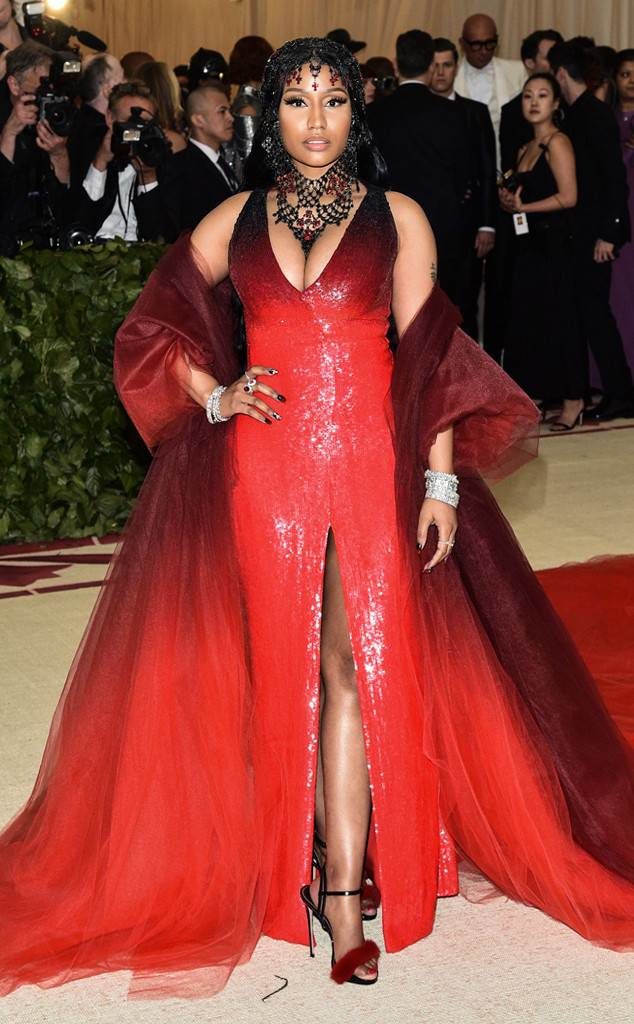 fashion at the Met Gala 2018 Nicki Minaj in Oscar de la Renta