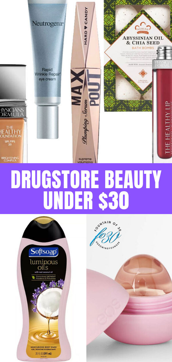 drugstore beauty under 30 fountainof30
