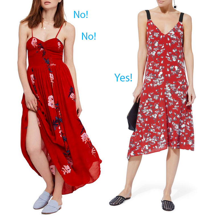 midi sundress red floral no and yes