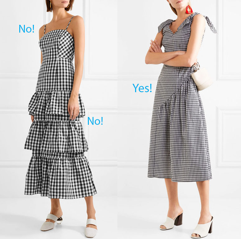midi sundress black and white gingham no and yes