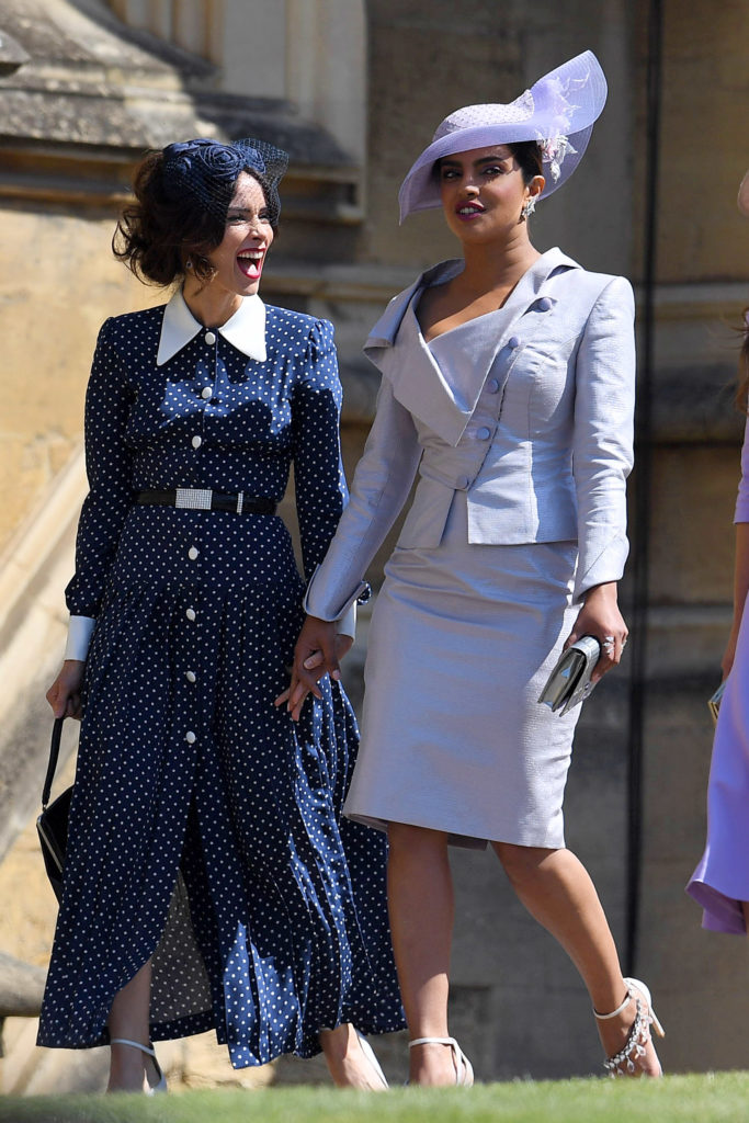 Understated Celebrity Style Abigail Spencer in Alessandra Rich Priyanka Chopra in Vivienne Westwood