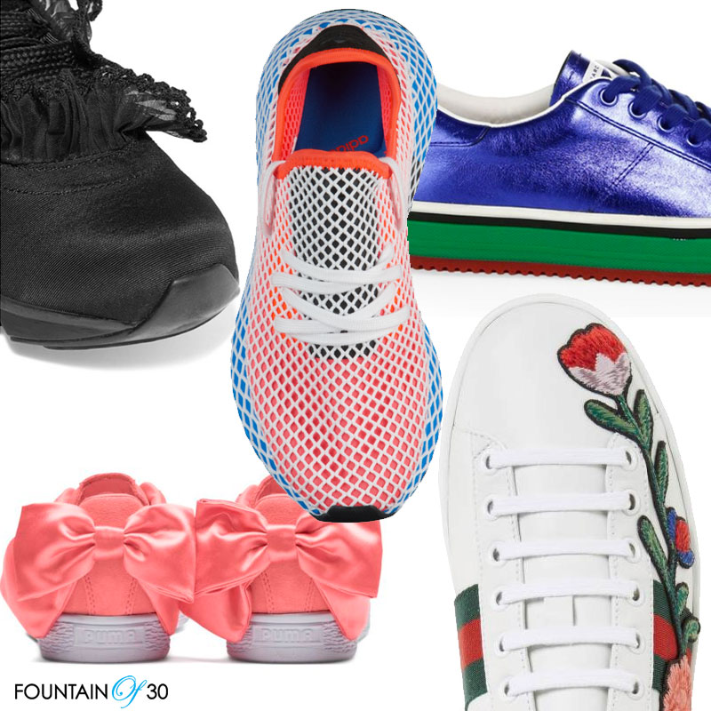 stylish sneakers for women over 40