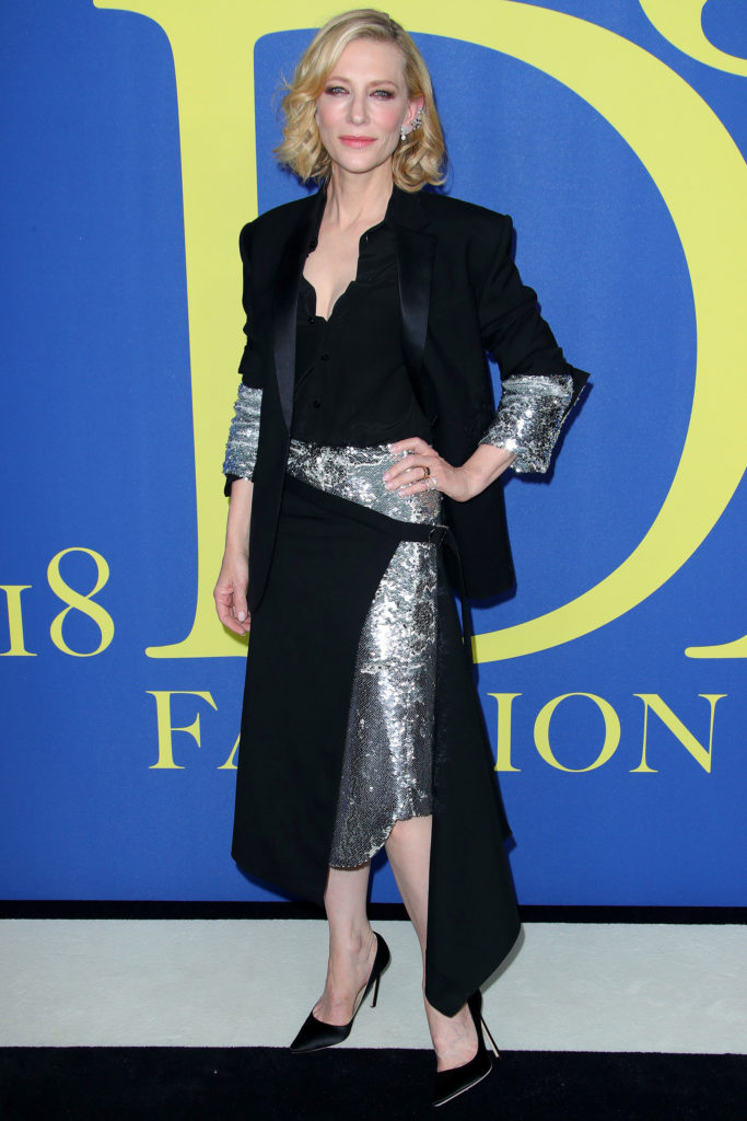 2018 CFDA Awards Cate Blanchett in Monse black and Silver