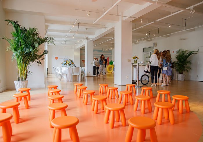 meditate with Headspace orange chairs