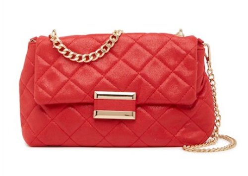 Alessandra Ambrosio detailed denim look for less red quilted bag