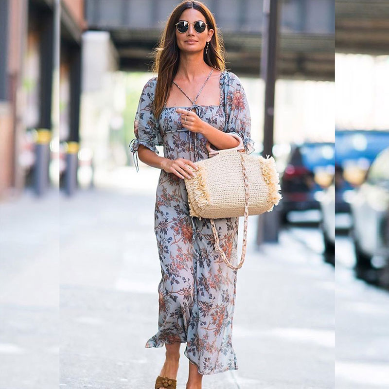 Lily Aldridge maxi dress look for less