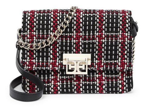 Meghan Markle Casual Style classic black white red plaid box Messenger Bag