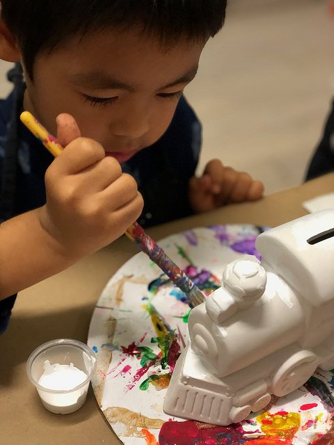 Craft & Create Event with NY’s 529 College Savings Plan Little Boy Painting