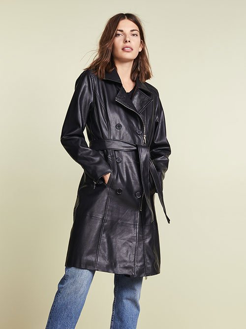 How to Get This Emily Ratajkowski Leather Trench Look For Less ...