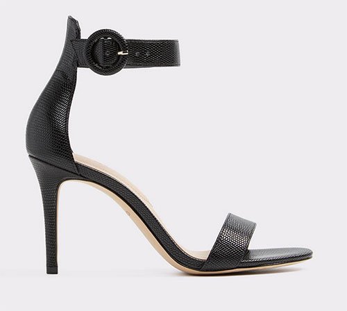 Kristen Bell celebrity look for less black Ankle Strap Sandal