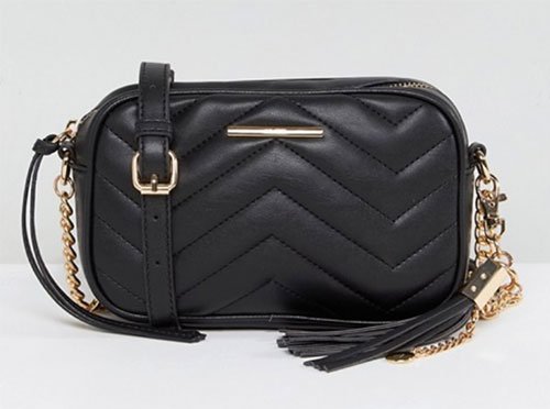 Reese Witherspoon Celebrity Look for Less black gold mini bag