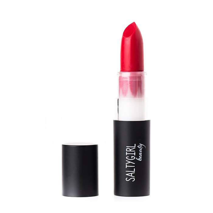 how to wear red lipstick Salty Girl Beauty tube