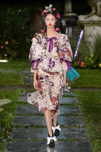 spring 19 fashion trends rodarte floral dress puff sleeves