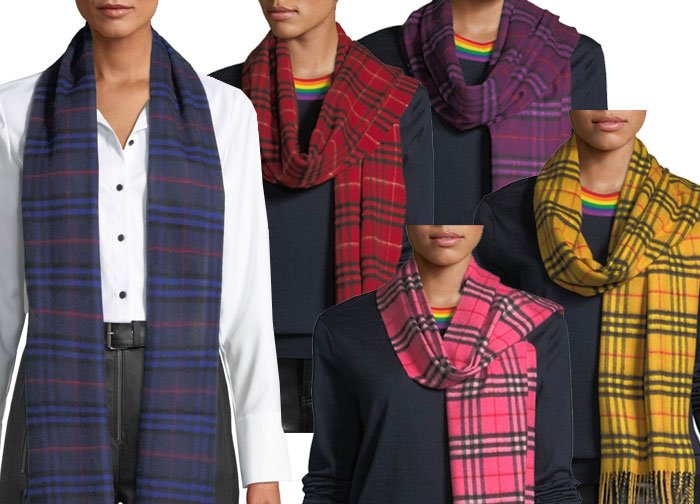 adjust your wardtobe model in 5 colors Burberry plaid sacrves