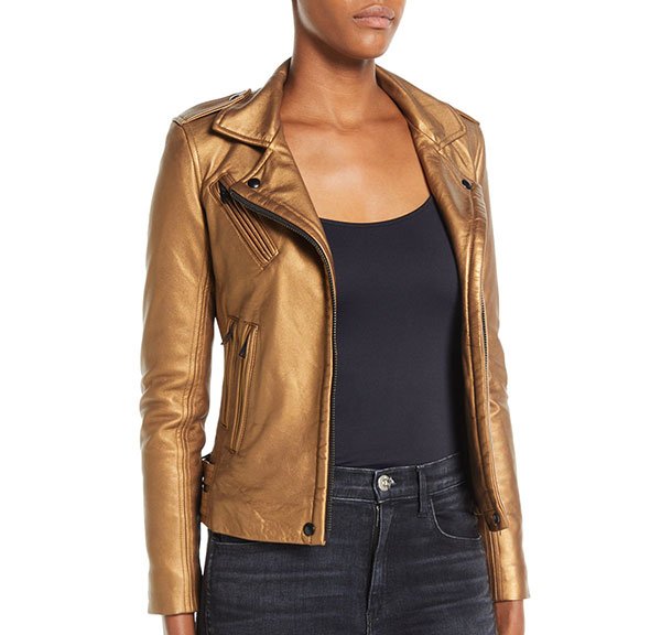 bloggers holiday wishlists Iro gold leather jacket