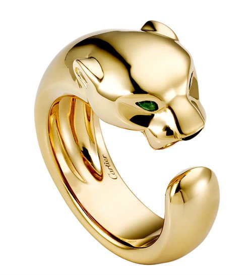 making a big purchase gold panther ring gold green eyes cartier