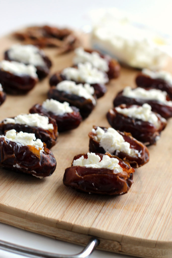 Bacon Wrapped Dates With Goat Cheese dates stuffed with goat cheese