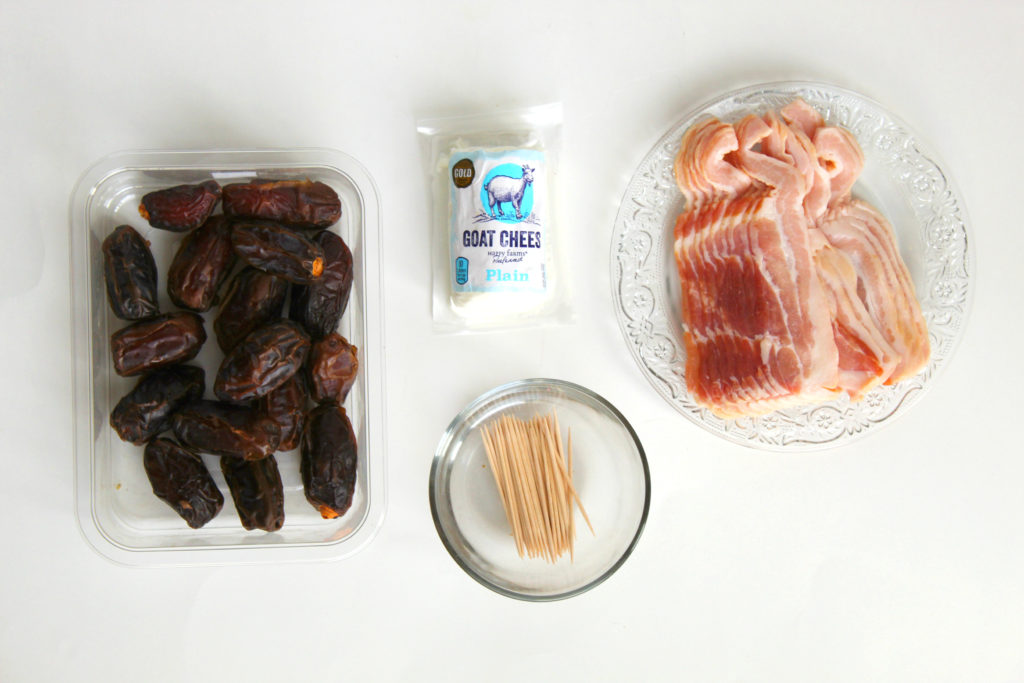 Bacon Wrapped Dates With Goat Cheese ingredients