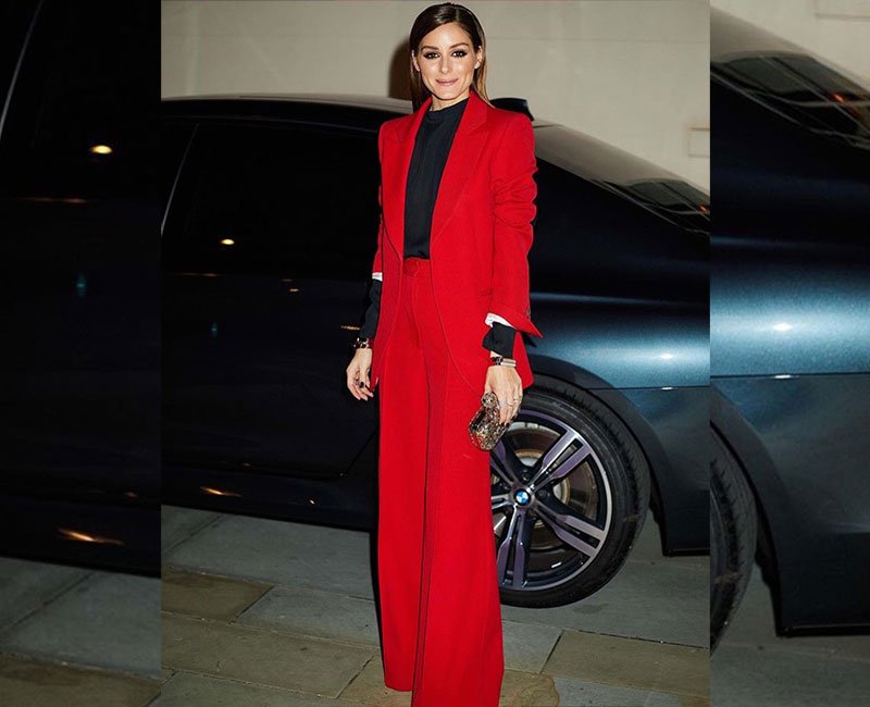 Bright Red Olivia Palermo Look