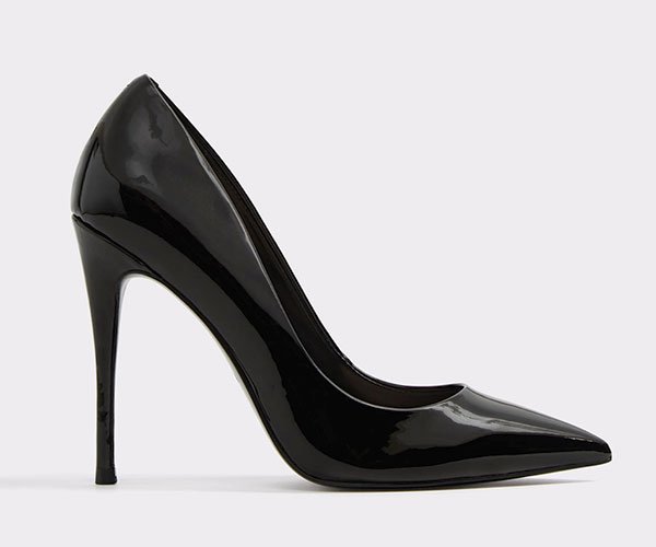 Black patent leather high heel pump Natalie Portman Look For Less