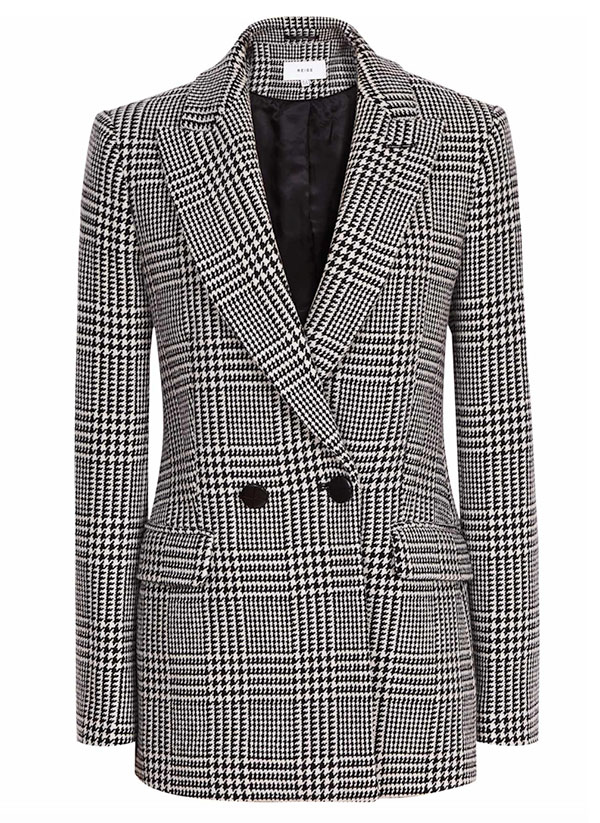 Houndstooth Blazer Black/White Nalatlie Portman Look for Less