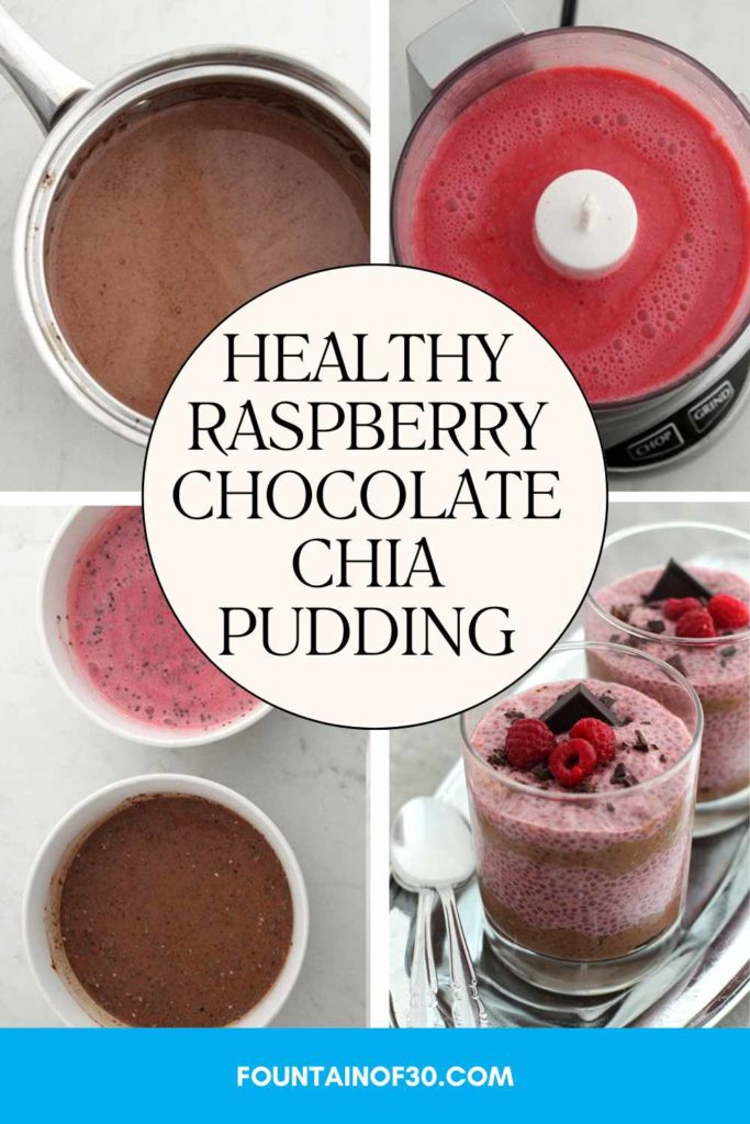 This easy raspberry chocolate chia pudding is naturally sweetened, gluten-free, and perfect for breakfast or dessert. A simple, healthy recipe you can make ahead. #healthyrecipe #easybreakfast #healthydessert #glutenfree #raspberry