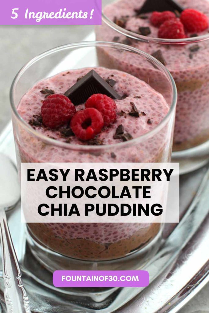 Made with just five ingredients, this raspberry chocolate chia pudding is creamy, satisfying, and surprisingly indulgent—without refined sugar. #healthyrecipe #easybreakfast #healthydessert #glutenfree #chiapudding