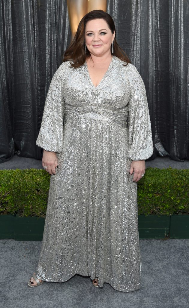 SDAG Awards 2019 Melissa McCarthy silver sparkling gown