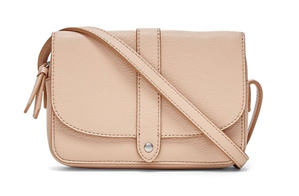 tan vegan leather crossbody phone bag