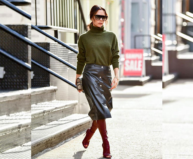 victoria beckham leather look for less