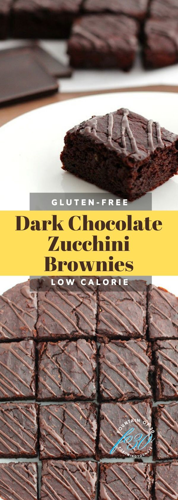 Dark Chocolate Zucchini Brownies FountainOf30