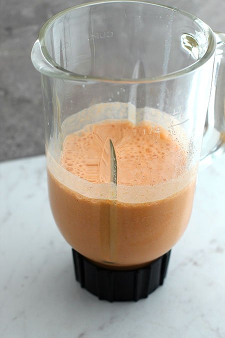 Anti-Inflammatory Golden Milk Smoothie in a blender