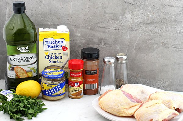 turmeric lemon skillet chicken ingredients