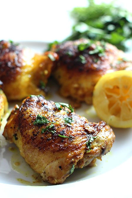 Anti-Inflammatory Turmeric Lemon Skillet Chicken serving suggestion