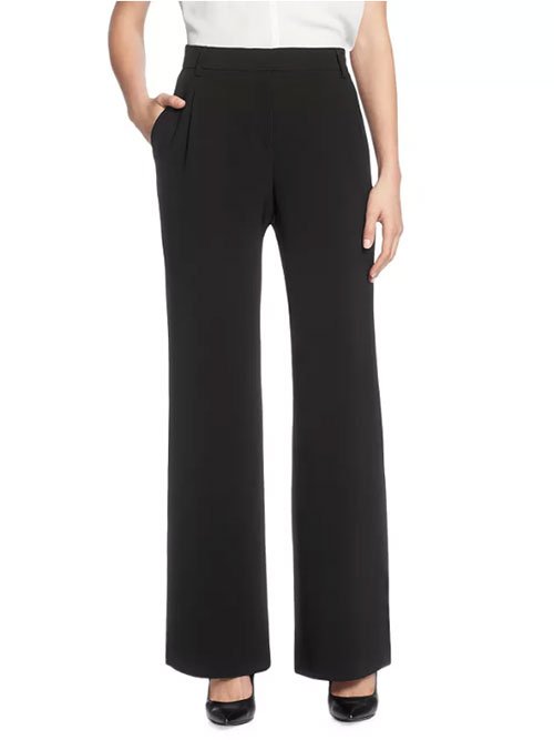 black high waist wide leg pants