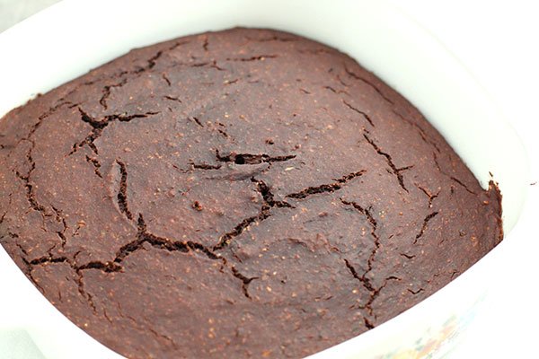 Dark Chocolate Zucchini Brownies cooked in pan