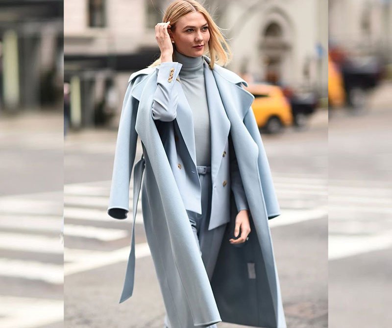 Karlie Kloss light blue look for less