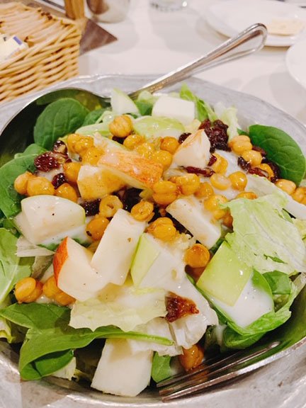 salad with apples in a bowl