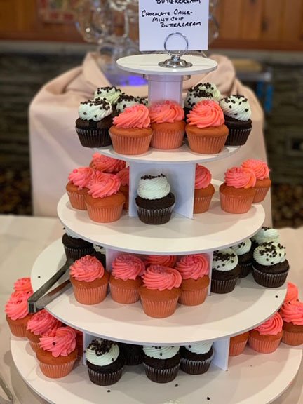 a cupcake tower