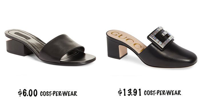 cost per wear calculation shoes