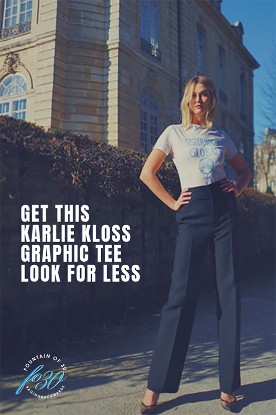 karlie kloss graphic tee look for less