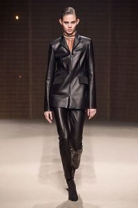 fall 2019 fashion trends black matrix leather Hermes pant suit