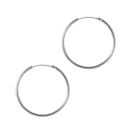 Large Sterling Silver Hoop Earrings