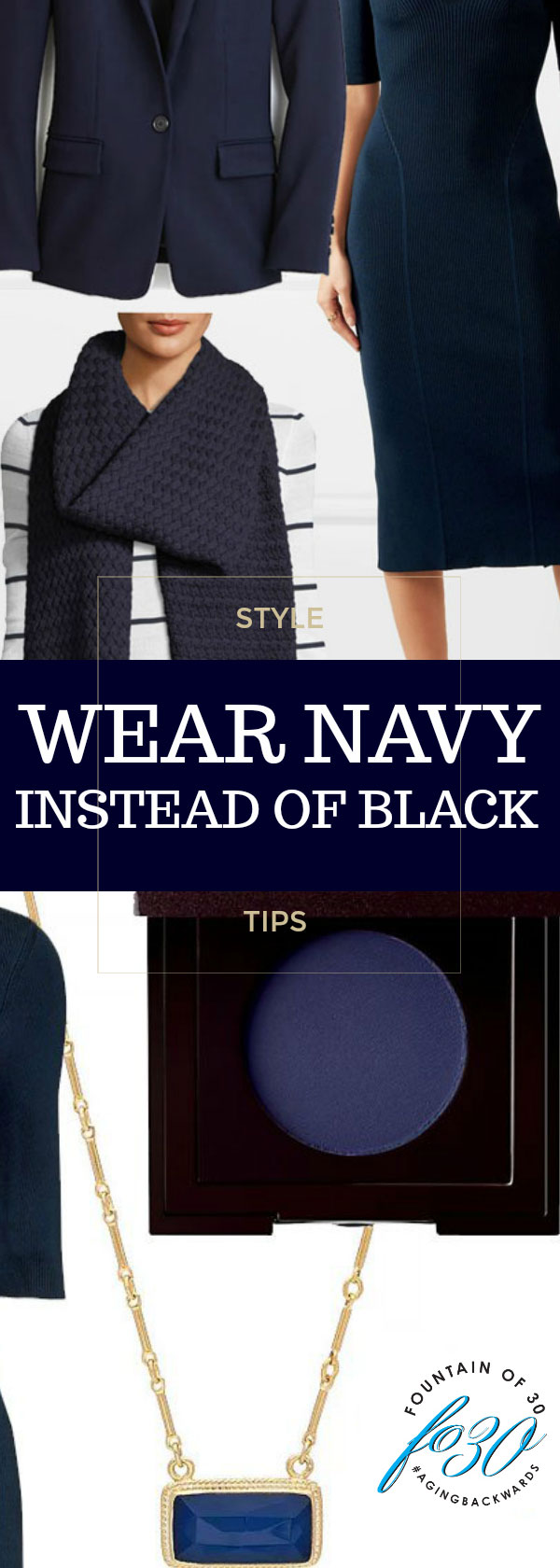 Wear Navy Instead of Black spring fashion